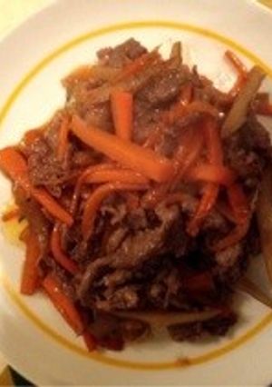 ゴボウと牛肉の炒め煮♡-レシピのメイン写真