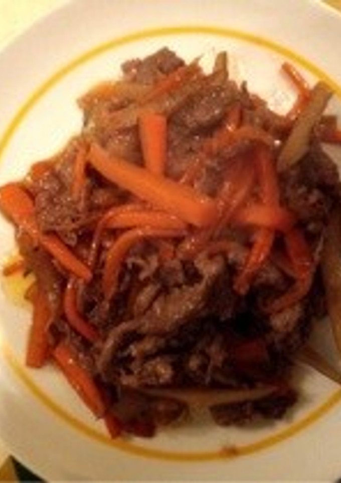 ゴボウと牛肉の炒め煮♡-レシピのメイン写真