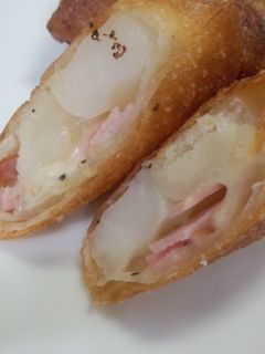 ハムとポテトの春巻き揚げ-レシピのメイン写真