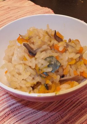 炊飯器で簡単カボチャの炊き込みご飯-レシピのメイン写真