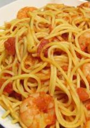エビのトマトバジルソースパスタ-レシピのメイン写真