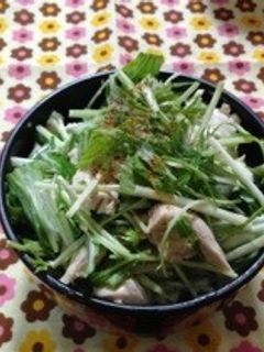 水菜とササミのサラダ-レシピのメイン写真
