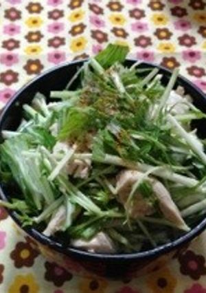 水菜とササミのサラダ-レシピのメイン写真