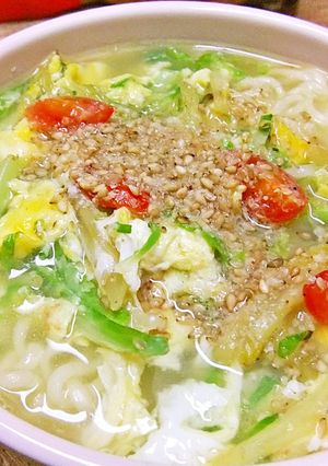 野菜と卵＊じゃがバター塩らーめん-レシピのメイン写真