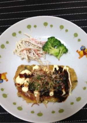 豆腐とあまりものの簡単お好み焼♡-レシピのメイン写真