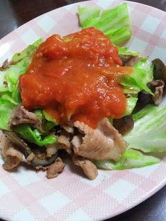 肉野菜炒め~トマトソースがけ~-レシピのメイン写真