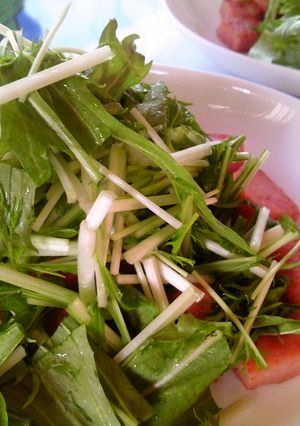 スパムの水菜サラダ-レシピのメイン写真
