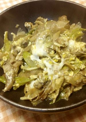 お肉ナシで☆ゴボウと舞茸の柳川風卵とじ-レシピのメイン写真