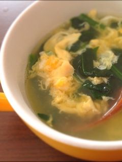 ほうれん草と卵のスープ-レシピのメイン写真