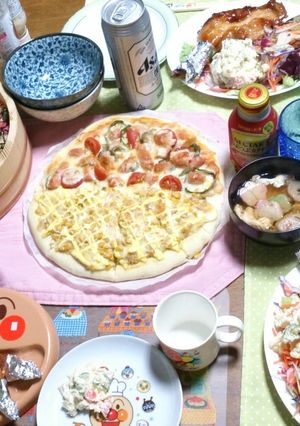 簡単2種類ピザ-レシピのメイン写真