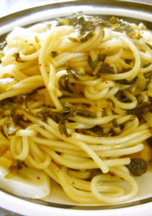 簡単♪玉ねぎと高菜のそうめんチャンプル-レシピのメイン写真