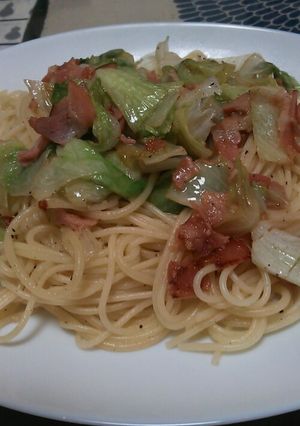 一瞬!!なのに激ウマベーコンレタスパスタ-レシピのメイン写真