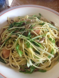 水菜としめじのアッサリパスタ-レシピのメイン写真
