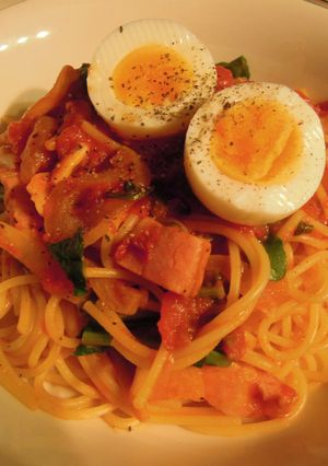 ルッコラとトマトソースのパスタ-レシピのメイン写真