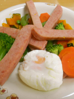スパムと温野菜のボリュームおかず-レシピのメイン写真