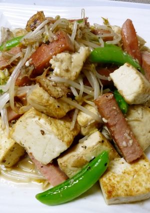 SPAMと豆腐の塩麹炒め-レシピのメイン写真