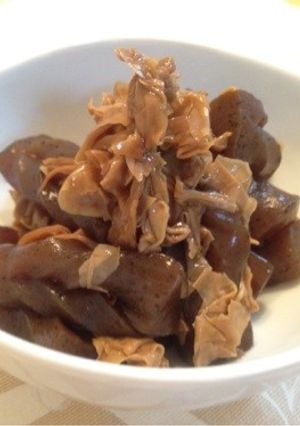 こんにゃくと湯葉の煮物-レシピのメイン写真