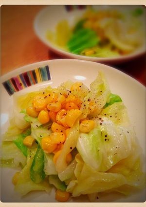 ●春キャベツのバターコーン●-レシピのメイン写真