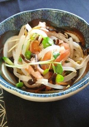 レンジで簡単♪もやしの塩昆布サラダ-レシピのメイン写真