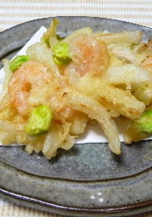 そら豆・えび・新玉ねぎのかき揚げ-レシピのメイン写真