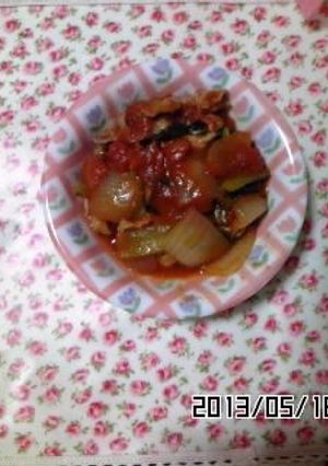 小松菜のトマト煮-レシピのメイン写真