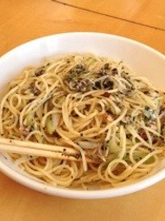 サバ缶とネギのバジルソースパスタ-レシピのメイン写真