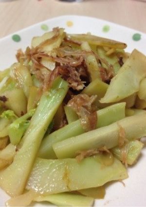 ブロッコリーの茎で☆おかかマヨポン炒め-レシピのメイン写真