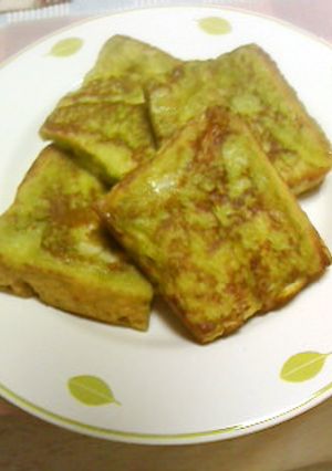レモン風味食パンで青汁フレンチトースト-レシピのメイン写真