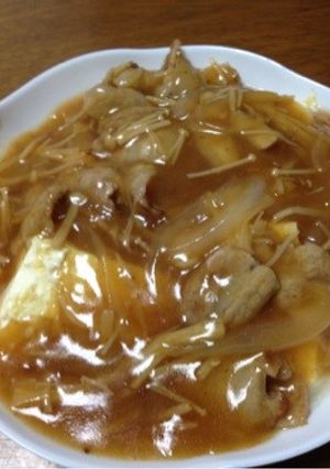 豆腐の豚バラ肉あんかけ-レシピのメイン写真
