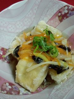 もちもち♡揚げ出し高野豆腐のあんかけ♪-レシピのメイン写真