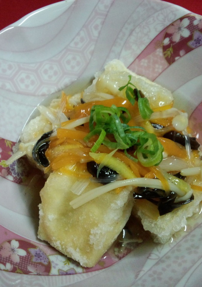 もちもち♡揚げ出し高野豆腐のあんかけ♪-レシピのメイン写真