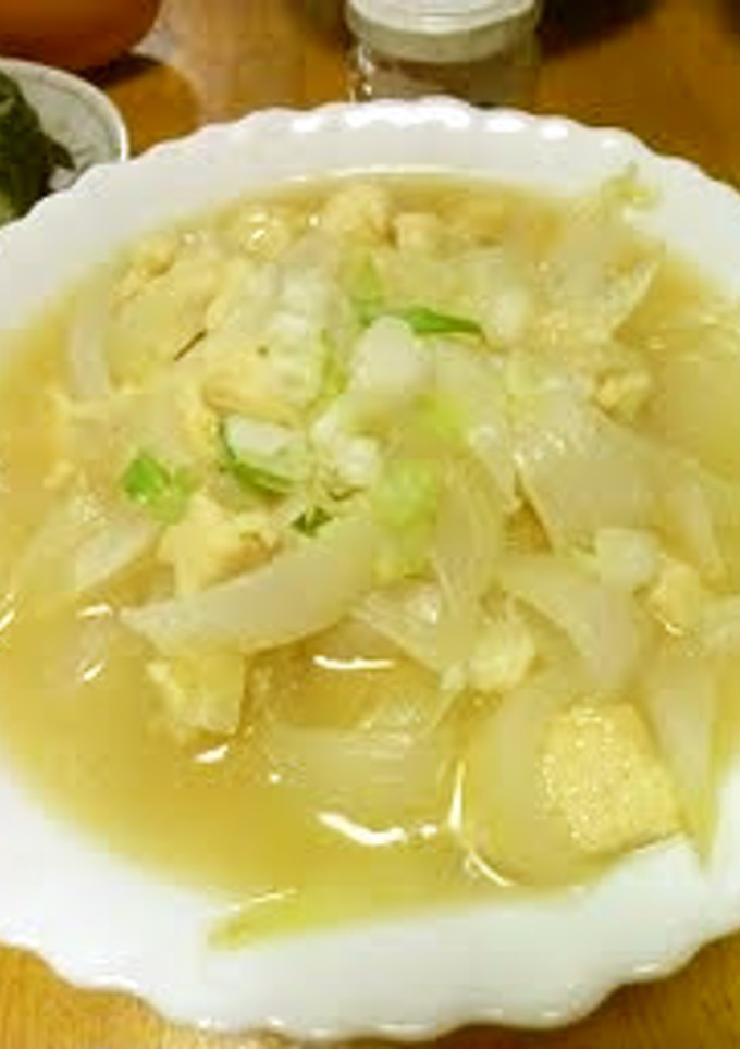 高野豆腐と新玉ねぎの簡単ふわとろ煮-レシピのメイン写真