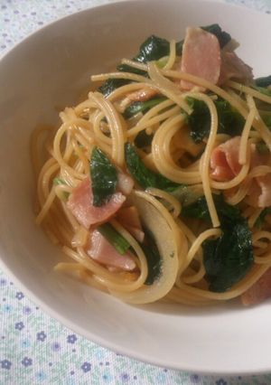 ほうれん草とベーコンのバター醤油パスタ-レシピのメイン写真