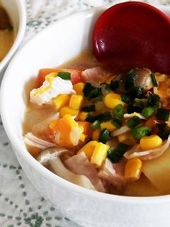 根菜ゴロゴロ卵とじスープ-レシピのメイン写真