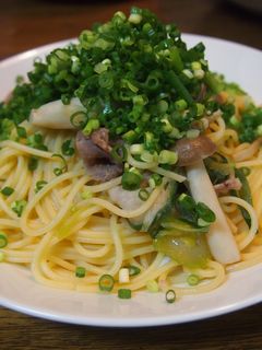 長ネギと豚肉の和風パスタ-レシピのメイン写真