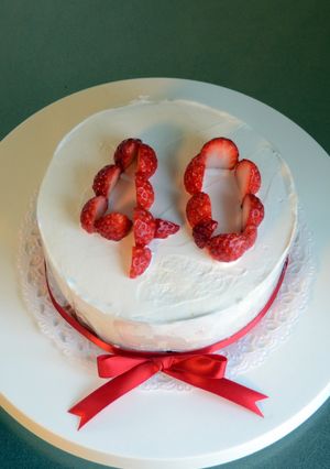 40歳のお誕生日ケーキ-レシピのメイン写真