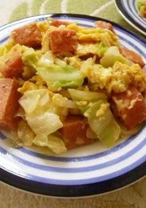 ☆スパム入りキャベツともやしの卵炒め☆-レシピのメイン写真