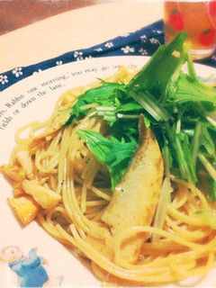 水菜と筍のさっぱりパスタ-レシピのメイン写真