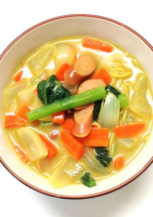 カレーラーメン豆乳アレンジ！-レシピのメイン写真