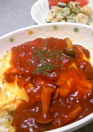 手作りトマトソースでオムライス☆-レシピのメイン写真