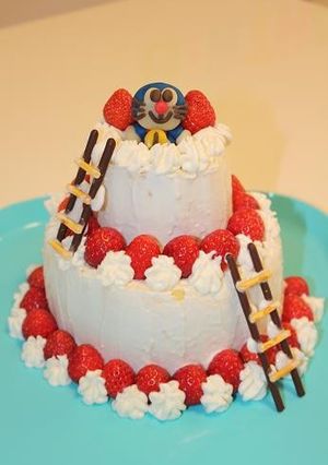 市販品をアレンジ！簡単2段ケーキ☆-レシピのメイン写真
