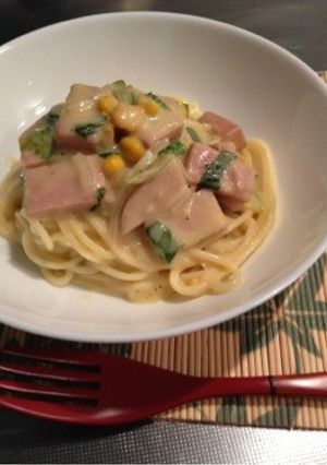 スパムコーンスープスパ-レシピのメイン写真