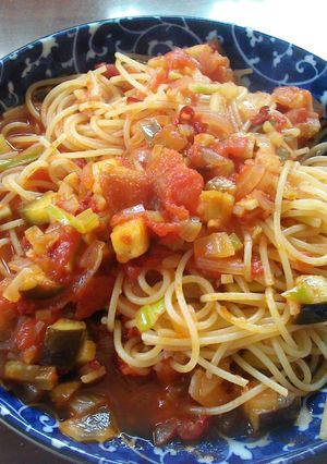 野菜たっぷりトマトパスタ-レシピのメイン写真