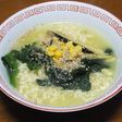 揚げ茄子とほうれん草のラーメン