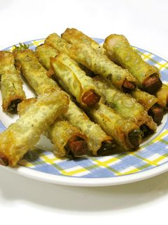 ロースハムのワンタンの皮包み揚げ-レシピのメイン写真