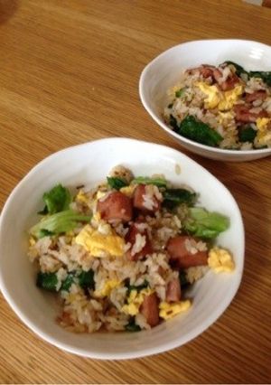 こんがりスパムとレタスのチャーハン-レシピのメイン写真