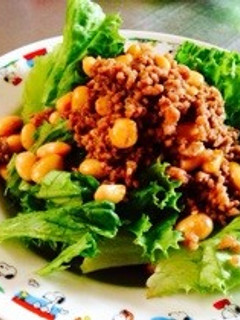 大豆と挽肉と蓮根の甘辛炒め-レシピのメイン写真
