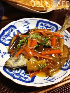 鯵の丸揚げ 野菜甘酢あんかけ-レシピのメイン写真