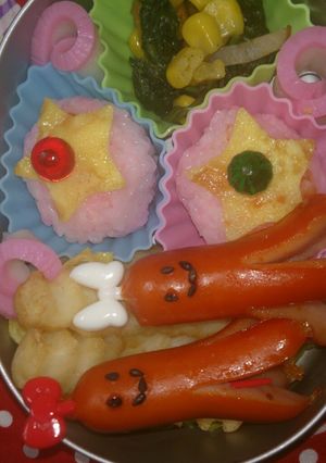 キャラ弁(♡˙³˙)no7-レシピのメイン写真