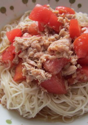 トマトとツナのそうめん -レシピのメイン写真